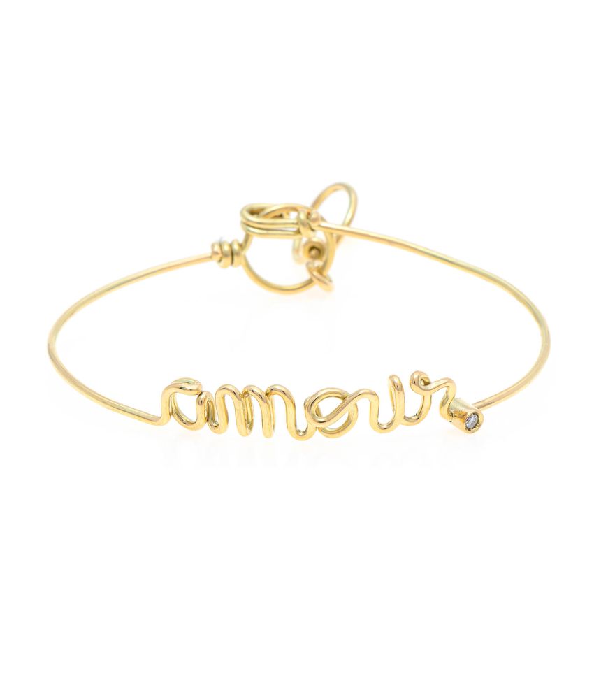 Pulseira Cielle amour em ouro com diamante
