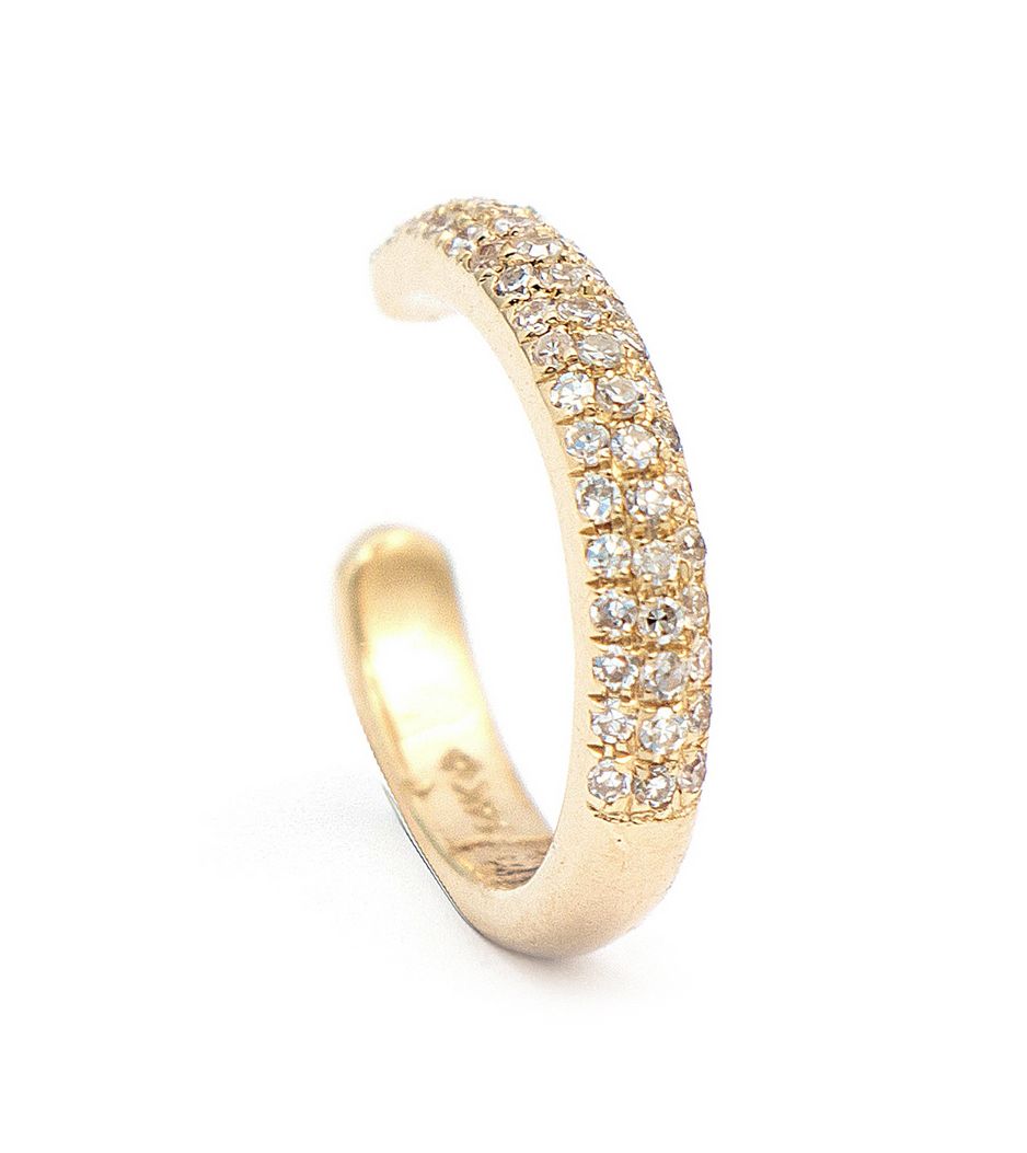 Brinco piercing em ouro com diamante Brinco piercing em ouro com diamante