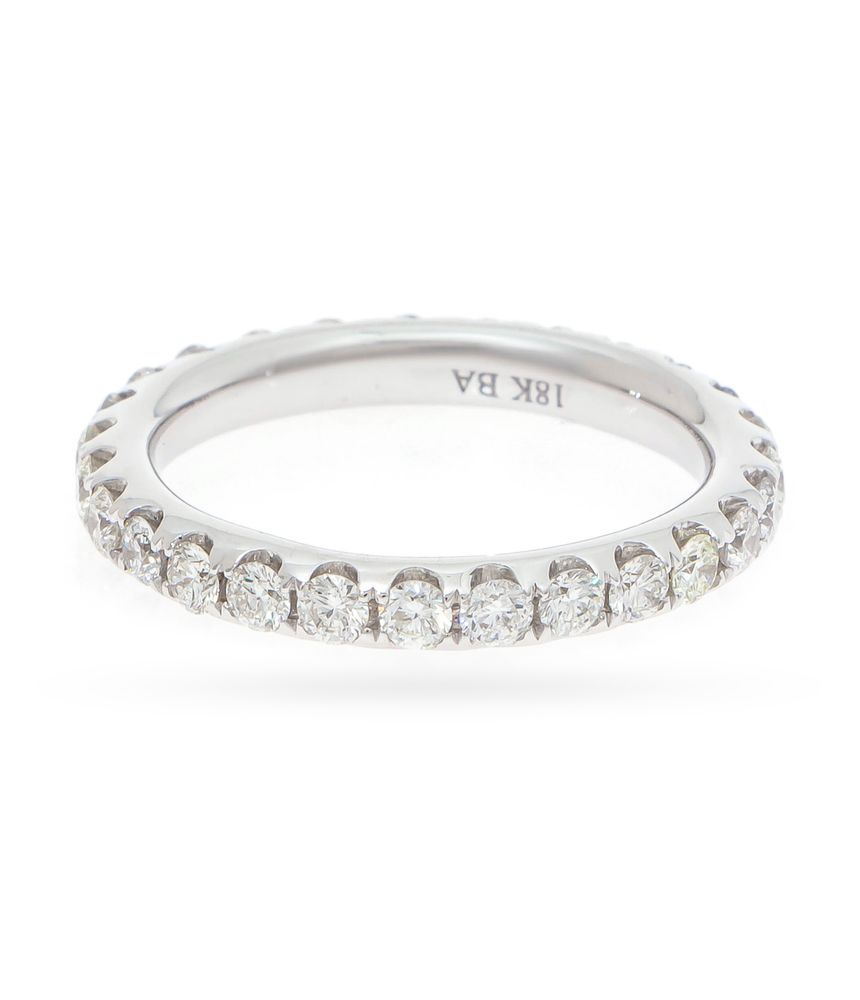 Aliança inteira em ouro com diamantes