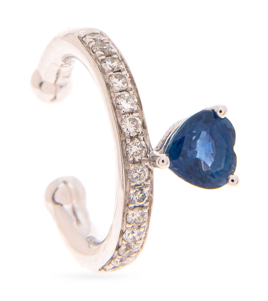 Brinco-piercing-em-ouro-com-safira-e-diamantes Brinco-piercing-em-ouro-com-safira-e-diamantes