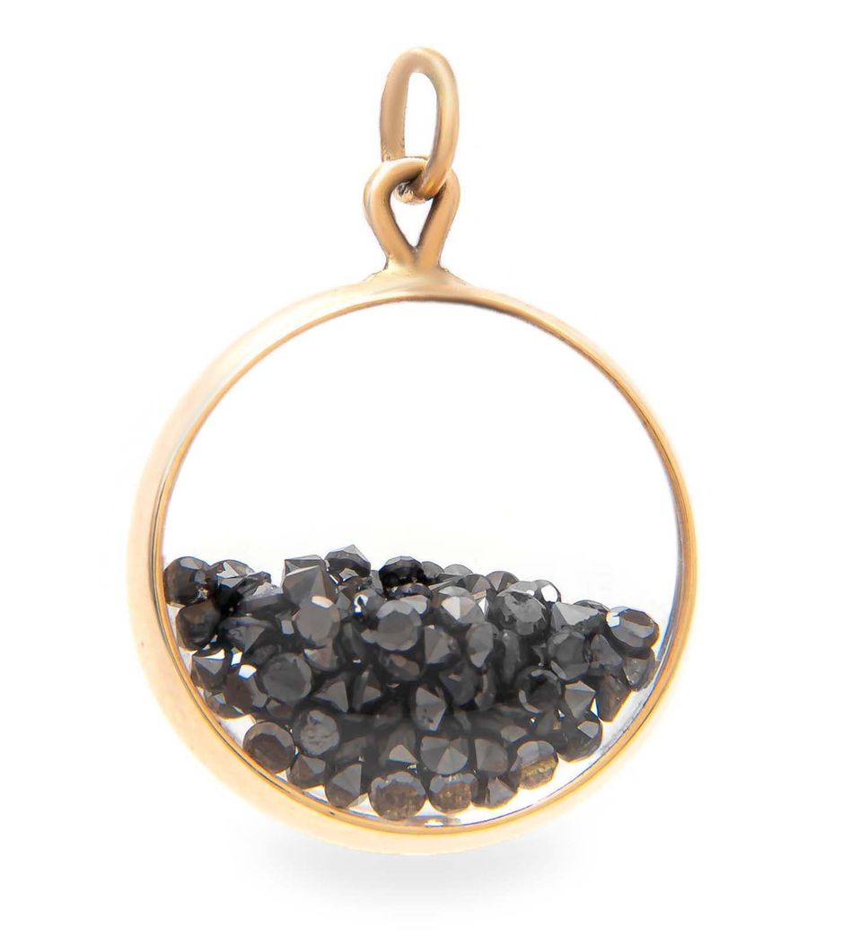 Berloque-shaker-em-ouro-com-diamantes-negros Berloque-shaker-em-ouro-com-diamantes-negros