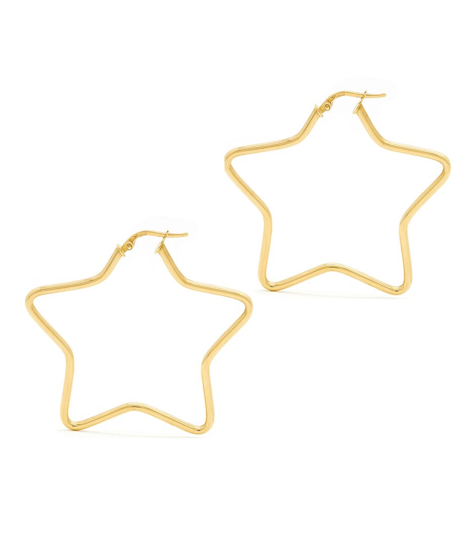 Brinco-argola-estrela-de-ouro