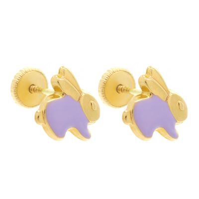 Brinco-infantil-coelhinho-de-ouro-com-esmalte