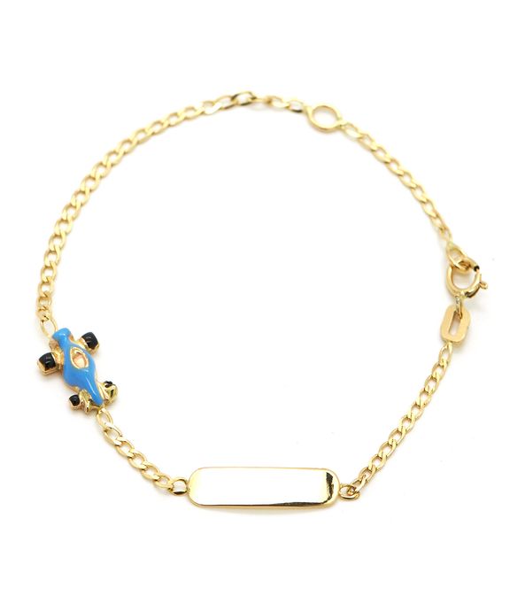Pulseira-infantil-ID-carrinho-de-ouro
