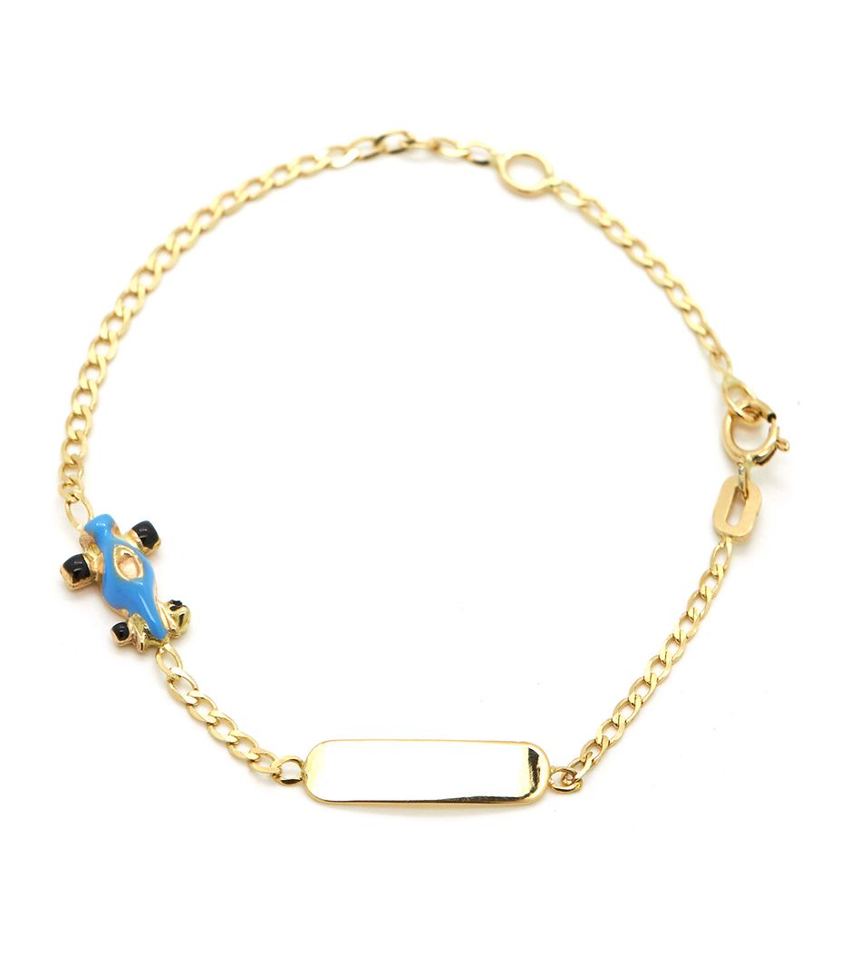 Pulseira-infantil-ID-carrinho-de-ouro Pulseira-infantil-ID-carrinho-de-ouro