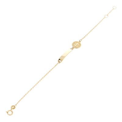Pulseira-infantil-medalha-de-ouro