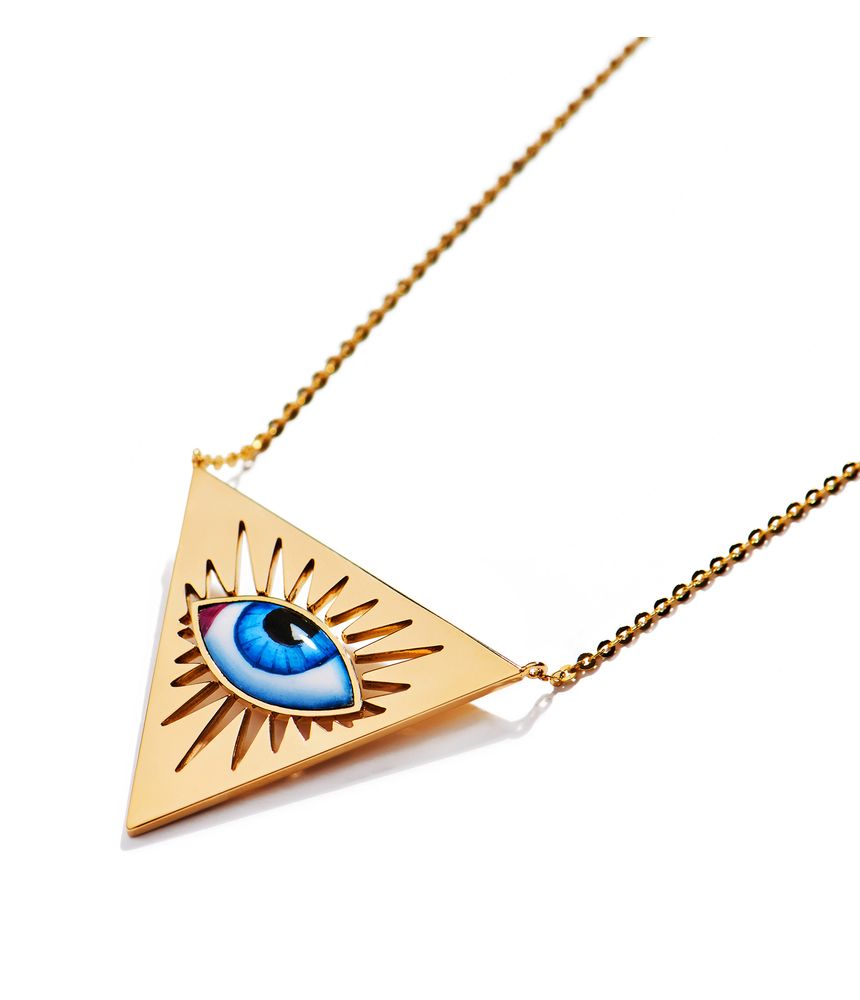 Colar-Lito-olho-grego-de-ouro-com-esmalte