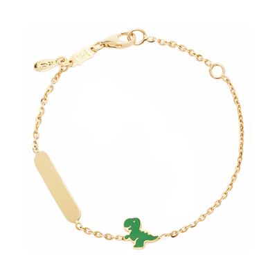 Pulseira-infantil-ID-dinossauro-de-ouro