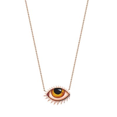 Colar-Lito-olho-grego-pendente-de-ouro-rosa-com-esmalte