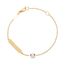 Pulseira infantil com plaquinha de ouro