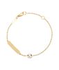 Pulseira infantil com plaquinha de ouro