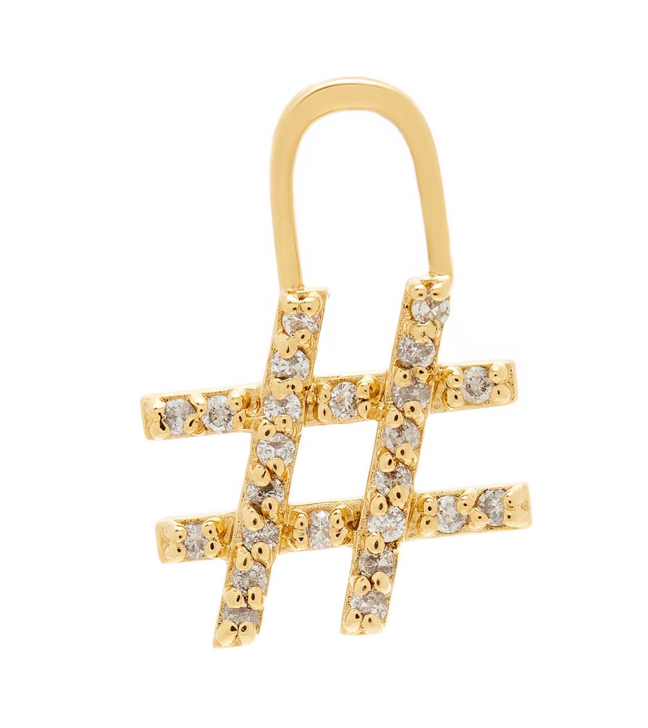 Berloque-para-brinco-hashtag-de-ouro-com-brilhantes Berloque-para-brinco-hashtag-de-ouro-com-brilhantes