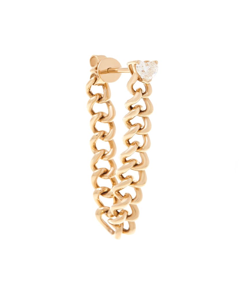 Brinco-unico-chain-ID-heart-shape-de-ouro-com-diamante