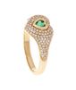 Anel-de-ouro-com-esmeralda-e-pave-de-brilhantes