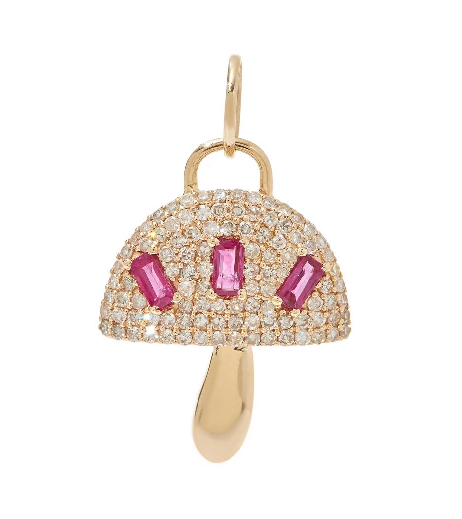 Berloque-para-colar-mushroom-de-ouro-com-rubis-e-pave-de-diamantes Berloque-para-colar-mushroom-de-ouro-com-rubis-e-pave-de-diamantes