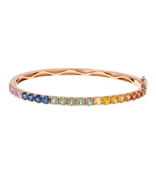 Pulseira-rigida-rainbow-de-ouro-rosa-com-safiras