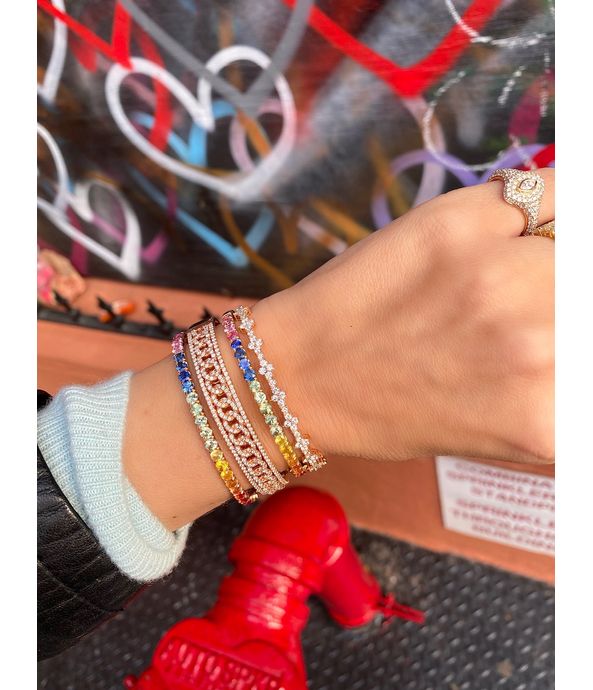 Pulseira-rigida-rainbow-de-ouro-rosa-com-safiras