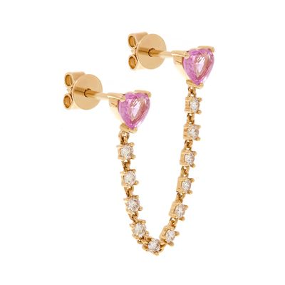 Brinco-chain-unico-de-ouro-com-safiras-rosa-e-brilhantes