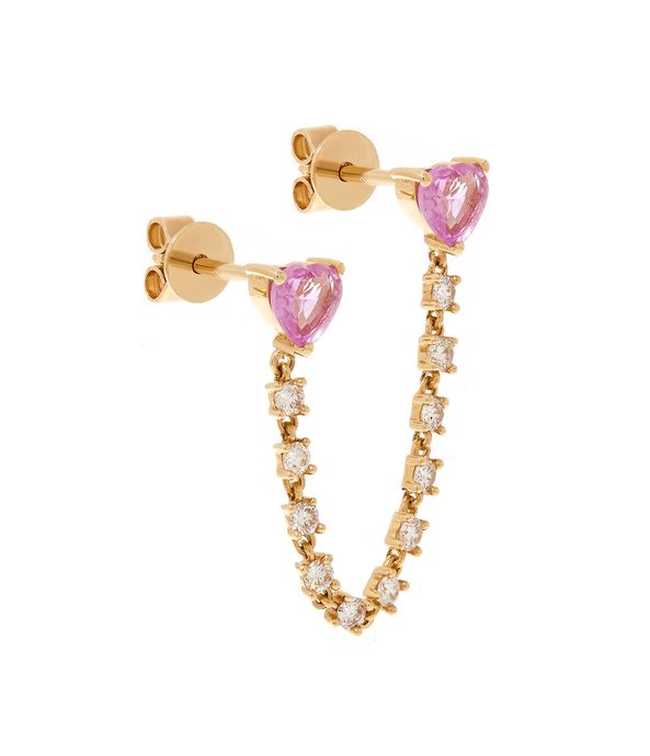 Brinco-chain-unico-de-ouro-com-safiras-rosa-e-brilhantes