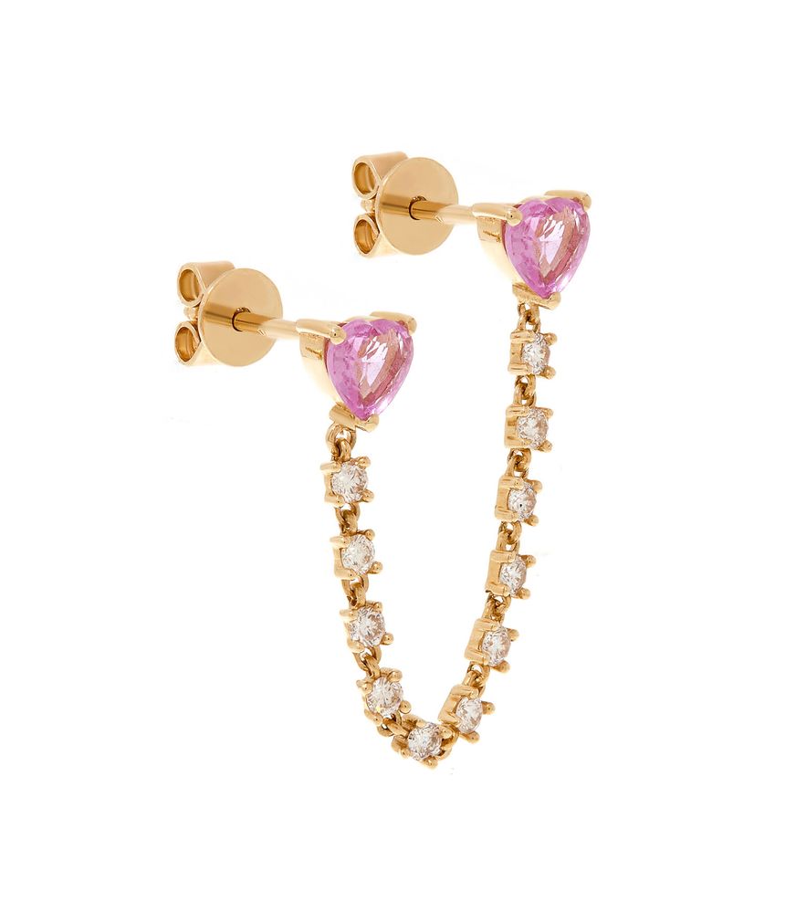 Brinco-chain-unico-de-ouro-com-safiras-rosa-e-brilhantes