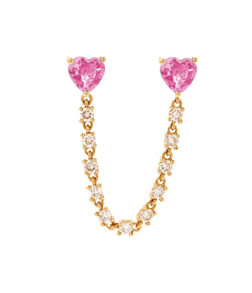 Brinco-chain-unico-de-ouro-com-safiras-rosa-e-brilhantes