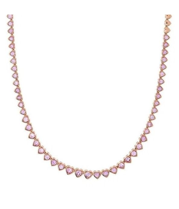 Colar-riviera-BW-gipsy-heart-de-ouro-rosa-com-safiras-rosa