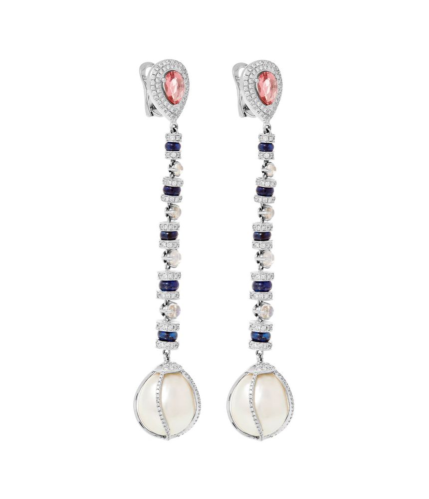 Brinco-longo-de-ouro-branco-com-turmalina-safiras-e-perola