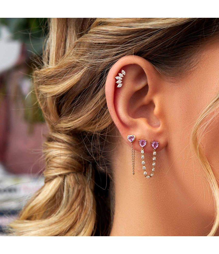 Brinco-unico-chain-coracao-de-ouro-com-safira