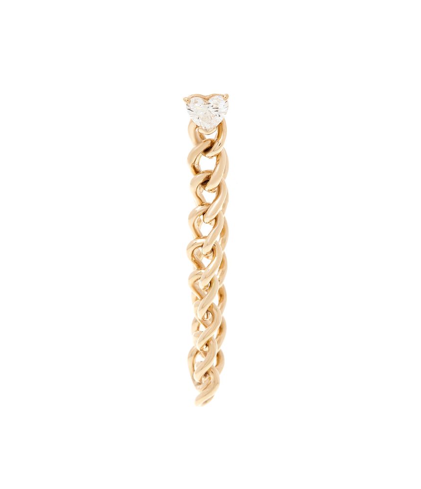 Brinco-unico-chain-ID-heart-shape-de-ouro-com-diamante