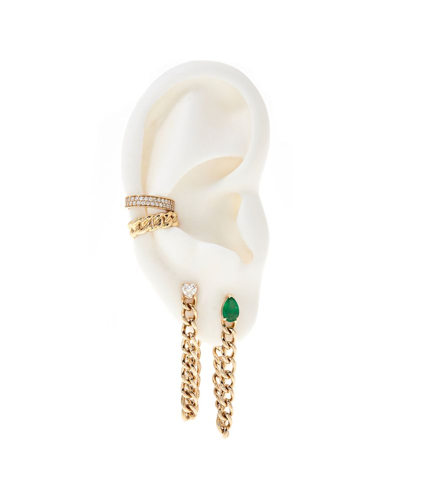 Brinco-unico-chain-ID-heart-shape-de-ouro-com-diamante