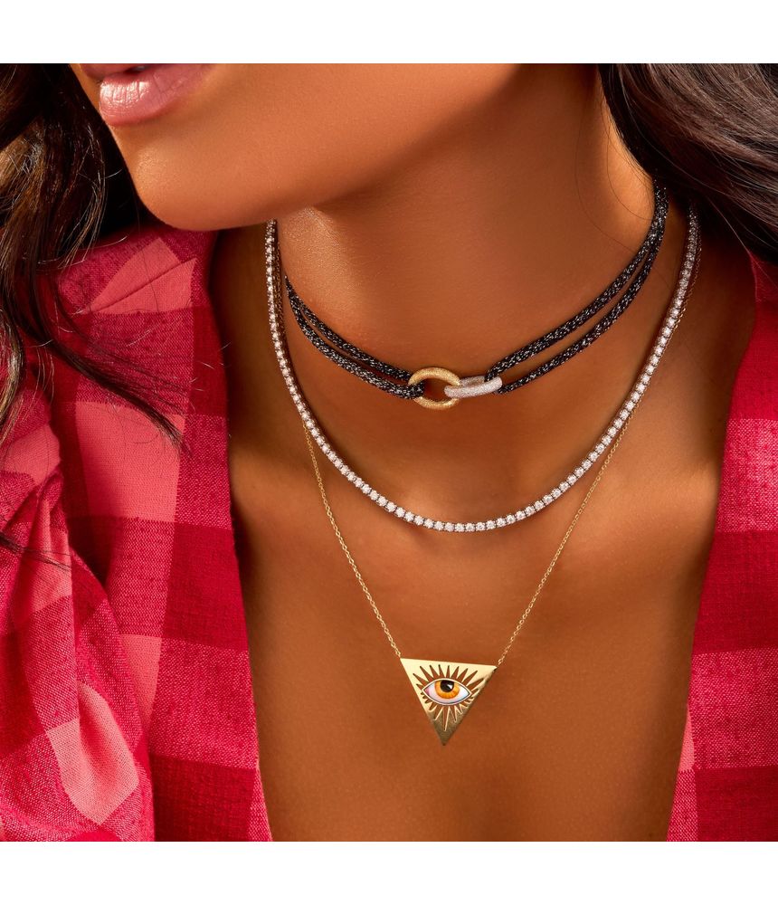 Colar-pendente-Lito-olho-grego-de-ouro-com-esmalte-ambar