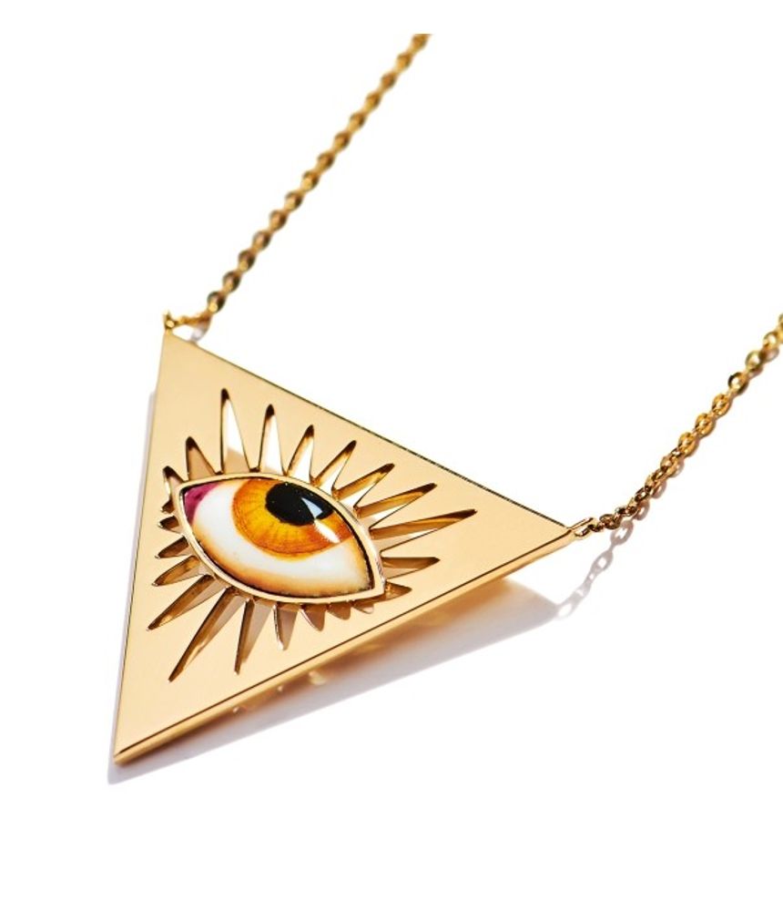 Colar-pendente-Lito-olho-grego-de-ouro-com-esmalte-ambar