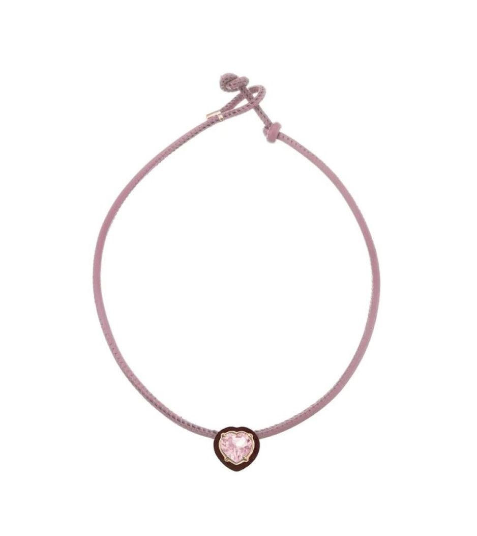 Colar-Bea-Bongiasca-pop-choker-chocolate-enamel-de-ouro-com-quartzo-rosa Colar-Bea-Bongiasca-pop-choker-chocolate-enamel-de-ouro-com-quartzo-rosa