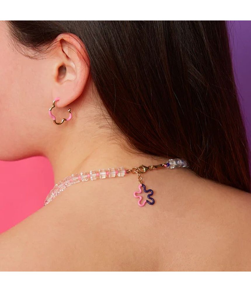 Colar-Bea-Bongiasca-B-beaded-bubblegum-pink-and-deep-purple-de-ouro-com-cristais