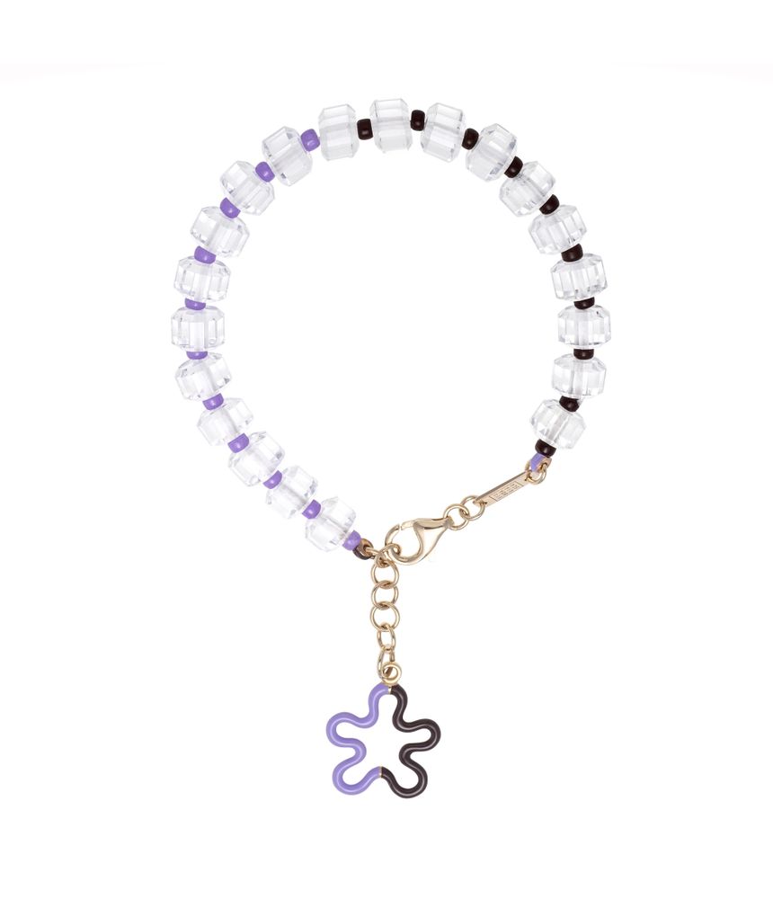 Pulseira-Bea-Bongiasca-B-beaded-multicolour-de-ouro-com-cristais