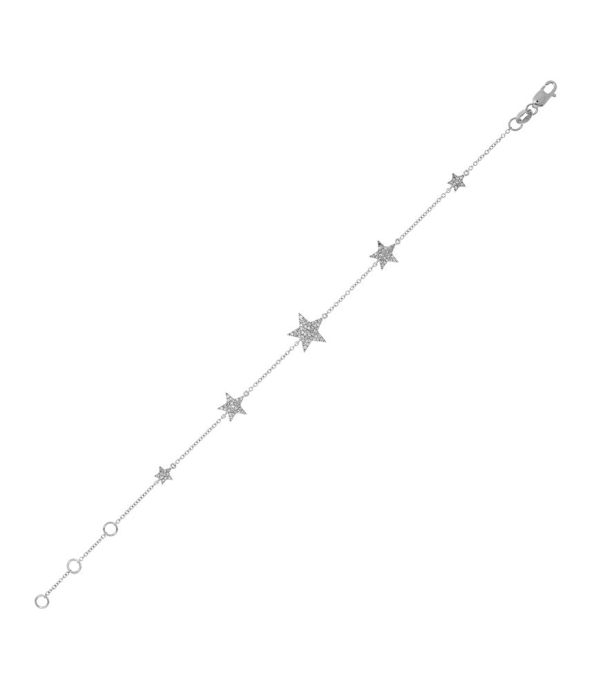 Pulseira-diamond-stars-de-ouro-branco