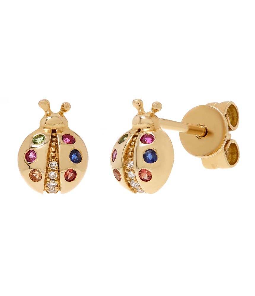 Brinco-stud-rainbow-ladybug-de-ouro-com-safiras-e-brilhantes