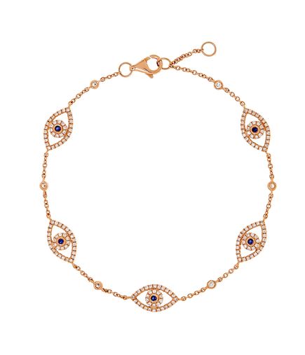 Pulseira-evil-eye-de-ouro-rosa-com-safiras-e-brilhantes