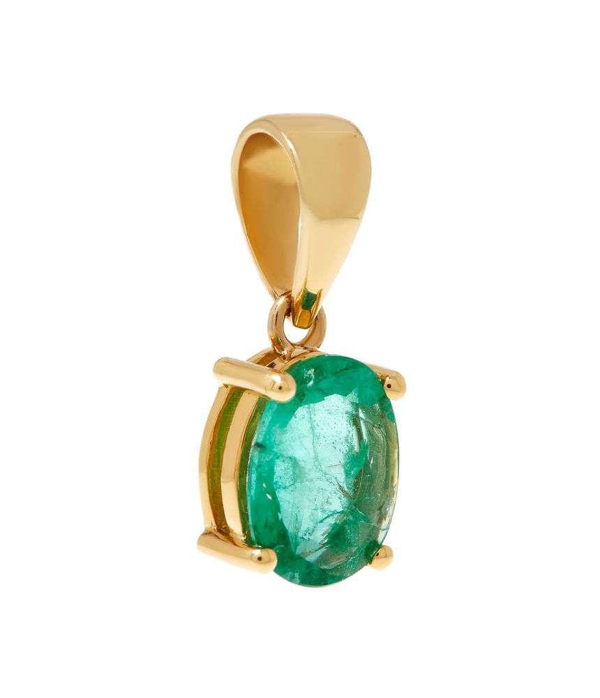 Berloque-para-colar-solitario-de-ouro-com-esmeralda