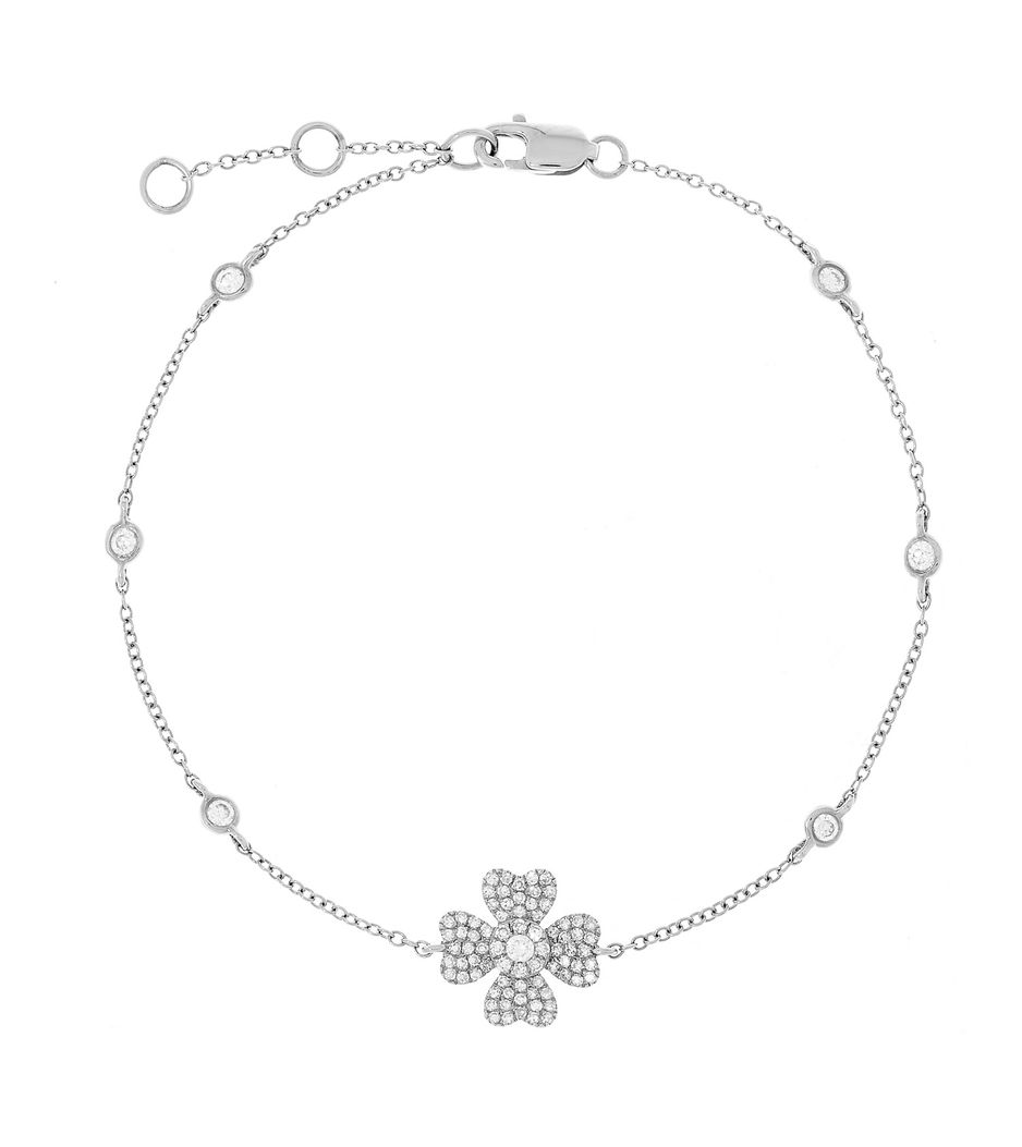 Pulseira-lucky-clover-de-ouro-branco-com-diamantes Pulseira-lucky-clover-de-ouro-branco-com-diamantes