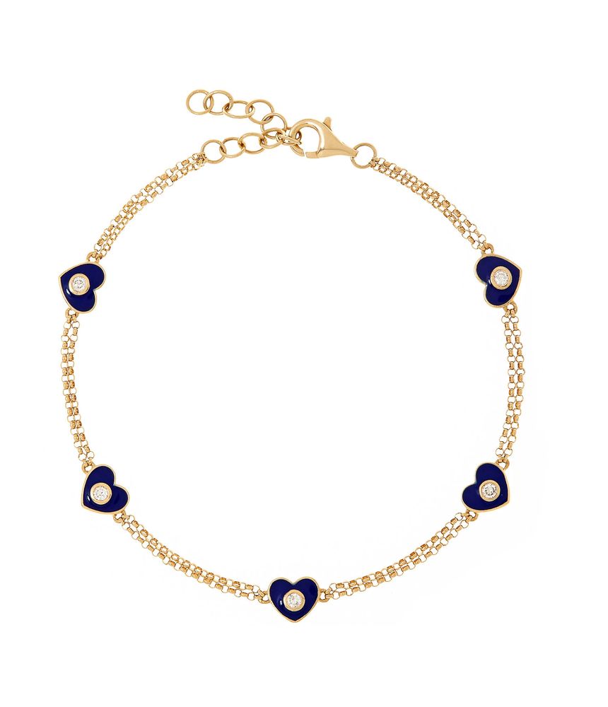 Pulseira-coracoes-de-ouro-com-diamantes-e-esmalte