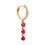 Brinco de argola com rubis Brinco de argola com rubis