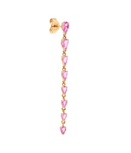 Brinco-unico-dripping-de-ouro-com-safiras-rosa