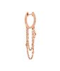Brinco-argola-chain-unico-de-ouro-rosa-com-brilhantes