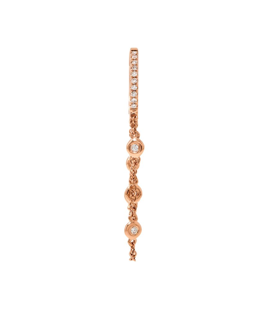 Brinco-argola-chain-unico-de-ouro-rosa-com-brilhantes