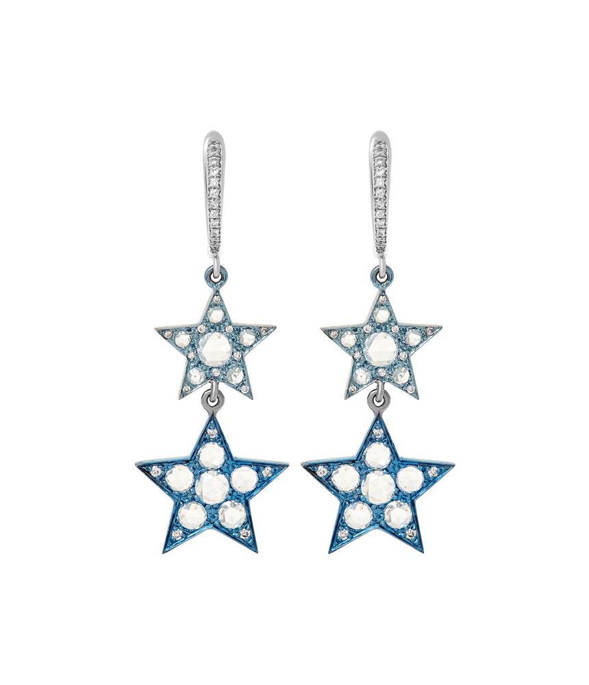 Brinco-Busatti-Milano-estrelas-de-ouro-branco-e-titanio-com-diamantes