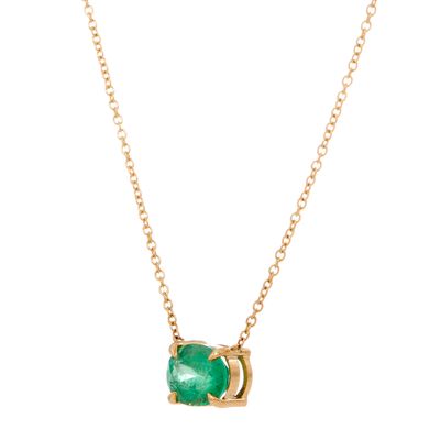Colar-pendente-solitario-east-west-de-ouro-com-esmeralda-oval