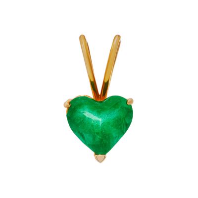 Berloque-para-colar-heart-shape-de-ouro-com-esmeralda