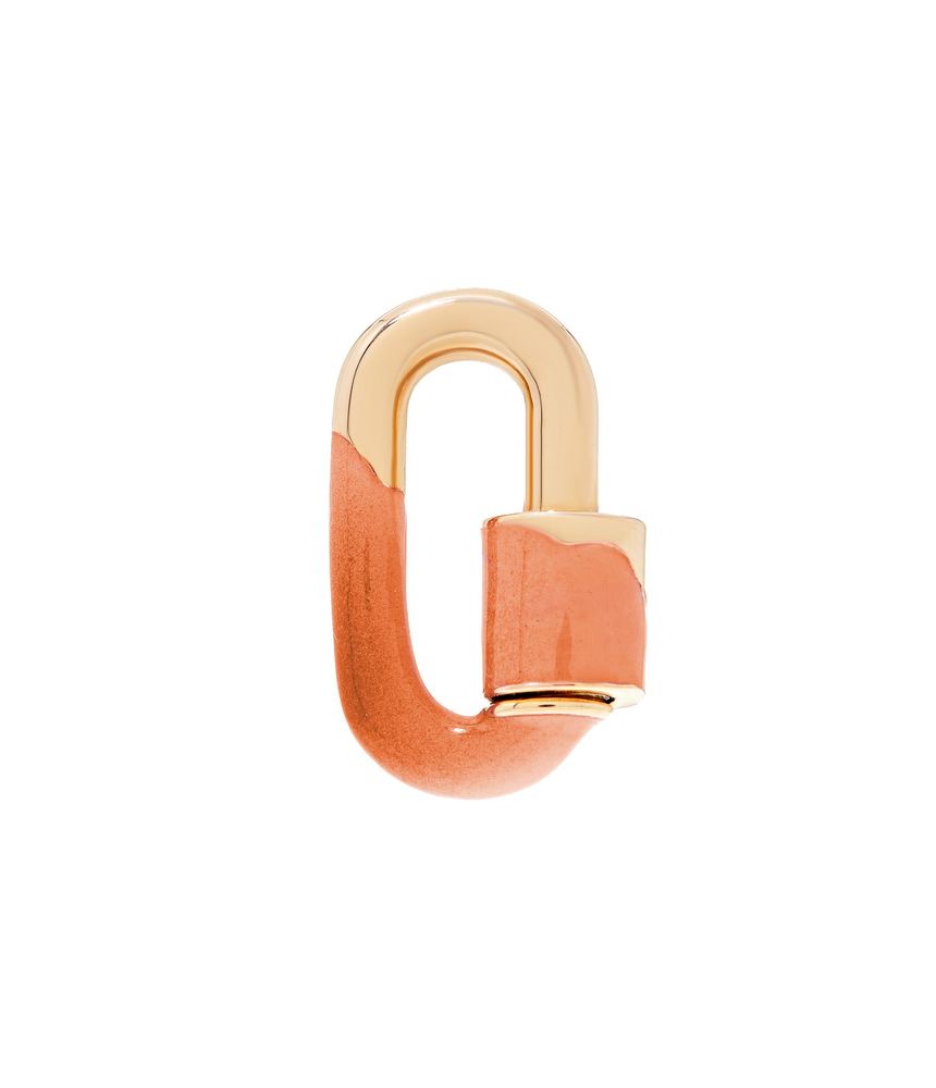Berloque-Marla-Aaron-peche-enamel-chubby-baby-lock-de-ouro