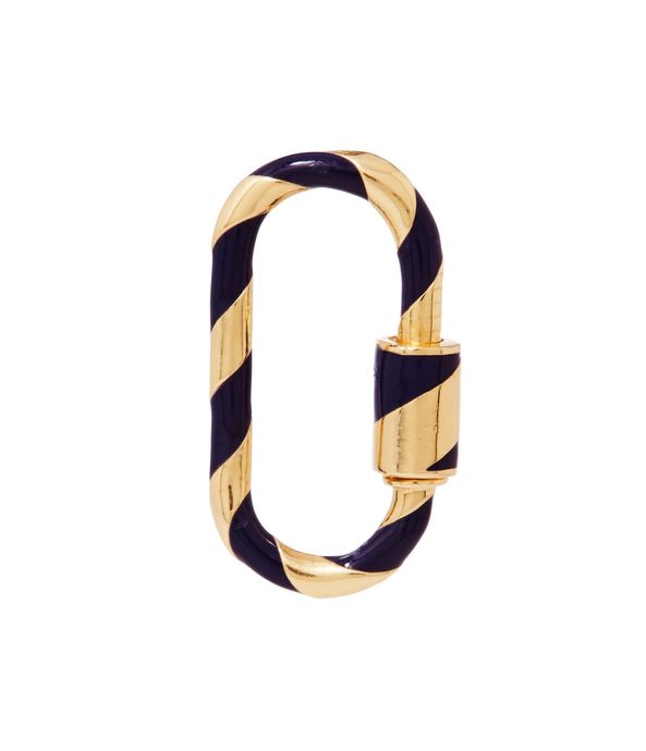 Berloque-Marla-Aaron-medium-lock-navy-enamel-de-ouro
